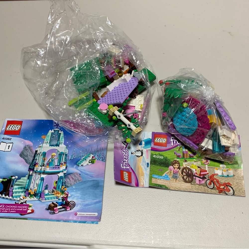 LEGO- 1Bag of 1/2lb of Lego Friends -assorted pieces with random manual